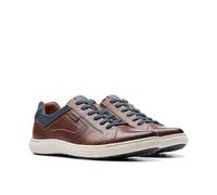 Clarks Baskets Mapstone Lace pour homme, Cuir d'acajou., 39.5 EU