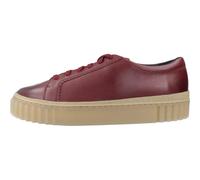 Clarks - Baskets Marche en Cuir - Femme - Chaussures - Rouge - Taille: 38 EU
