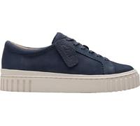Clarks Baskets Mayhill Walk pour femme, Nubuck Bleu marine, 9.5 Wide