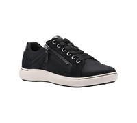 Clarks Baskets Nalle Zen pour femme, Cuir noir, 10 Wide