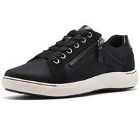 Clarks Baskets Nalle Zen pour femme, Cuir noir, 41 EU
