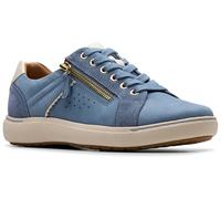 Clarks Baskets Nalle Zen pour femme, Nubuck Combi Bleu, 36.5 EU