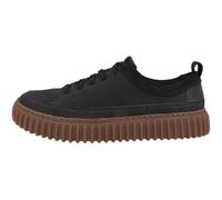 Clarks Baskets Torhill Lace pour homme en cuir suédé noir, Noir , 44 EU