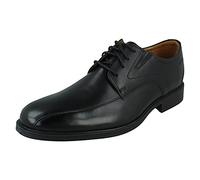 Clarks Baskets Whiddon Pace pour Homme, Cuir Noir Noir, 40 EU