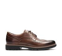 Clarks Batcombe Wing Chaussures Brogues Larges pour Homme Marron 7, Marron, 41 EU