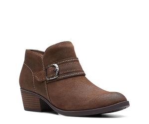 Clarks Bottes Bottines Charlten Bay pour femme, Daim brun foncé, 36 EU