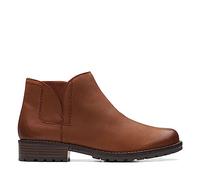 Clarks Bottes Clarkwell Demi Chukka pour femme, Marron foncé Lea., 35.5 EU