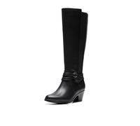 Clarks Bottes hautes Emily2 Dream pour femme, cuir noir, 37 EU
