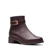 Clarks Bottes tendance Maye Grace pour femme, Cuir bordeaux, 37.5 EU