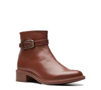 Clarks Bottes tendance Maye Grace pour femme, Marron clair/cuir, 39 EU