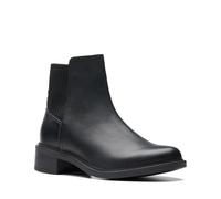 Clarks Bottes tendance Maye Palm pour femme, cuir noir, 38.5 EU