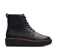 Clarks Bottes tendance Oriannaw en dentelle pour femme, Cuir noir, 43 EU