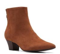 Clarks Bottes Tendance Teresa pour Femme, Daim Brun foncé, 40 EU