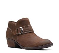 Clarks Bottines Charlten Bay pour femme, Daim brun foncé, 35.5 EU