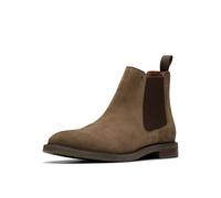 Clarks Bottines Chelsea Jaxen Easy pour homme, Daim pierre, 12 Wide