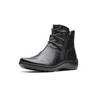 Clarks Bottines Cora Pace pour femme, Cuir noir., 37 EU