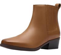 Clarks Bottines Danyelle Skip pour femme, Marron clair/cuir, 40 EU