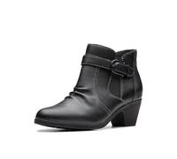Clarks Bottines Emily2 Opal pour femme, cuir noir, pointure 42, cuir noir, 42 EU