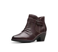 Clarks Bottines Emily2 Opal pour femme, marron foncé, 38 EU