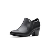 Clarks Bottines Emily2 Reyna pour Femme, Cuir Noir, 38 EU