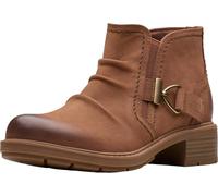 Clarks Bottines Hearth Clara pour femme, Marron clair/nubuck, 38.5 EU