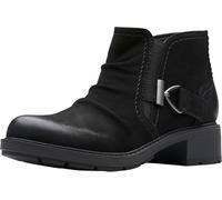 Clarks Bottines Hearth Clara pour femme, Noir/nubuck, 36.5 EU
