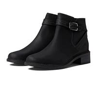 Clarks Bottines Maye à sangle pour femme, cuir noir, 40.5 EU