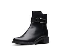 Clarks Bottines Maye Bella pour femme, cuir noir, 8.5 Wide