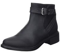 Clarks Bottines Maye pour femme, Cuir noir noir, 36 EU