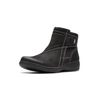 Clarks Bottines style Carleigh pour femme, Noir/nubuck, 40.5 EU