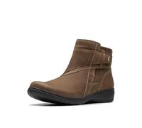 Clarks Bottines style Carleigh pour femme, Nubuck champignon, 40 EU