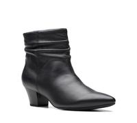 Clarks Bottines Teresa Skip pour femme, cuir noir, pointure 9 M US