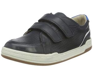 Clarks Boy's Fawn Solo T Sneaker, Medium, Cuir Bleu Marine, 4 UK Child