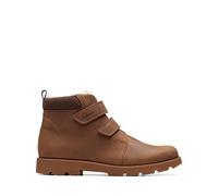 Clarks Boy's Heath Snug Combat boot, Tan, 2.5 UK