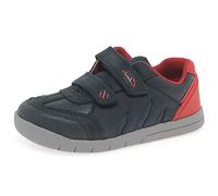 CLARKS Boy's Rex Play T Sneaker, Navy Red Lea, 3.5 UK Wide