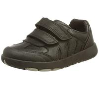 Clarks Boy's Rex Stride T Sneaker, Cuir Noir, 8 UK Wide