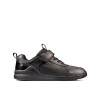 CLARKS - Boys School K - 1 UK Child - Clarks Orbit Sprint K Black Leather - Black Leather - 10.5 UK Child - F