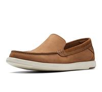 Clarks Bratton Loafer Mens Dark Tan Nubuck, 6.5