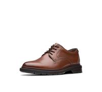 Clarks Burchill Derby pour homme, Cuir Dark Tan, 46 EU