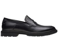 Clarks Homme Burchill Penny Mocassins Plats, Black Leather, 43 EU
