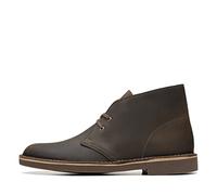 Clarks Bushacre 2 Bottines chukka pour homme Rouge 39,5 - marron - Beeswax Leather,