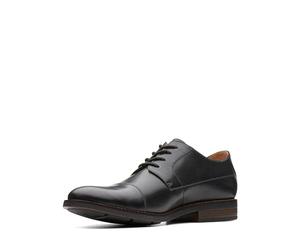 Clarks Casquette Becken pour Hommes Noir (Black Leather-), 40 EU