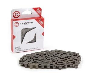 Clarks Chaîne 1 vitesse 1/2 x 1/8" x 112 maillons Compatible BMX Pignon fixe et ressort fournis"