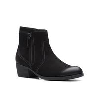 Clarks Charlten Ave bottillon pour femmes en nubuck noir 39.5