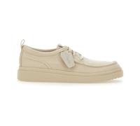 Clarks - Chaussures à lacets en toile crème Polden Moc - Homme - Chaussures - Beige - Taille: 40 1/2 EU