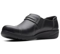 Clarks Chaussures Basses Cheyn Madi pour Femme, Black Tumbled, 37 EU Large