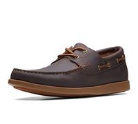 Clarks Chaussures Bateau Ferius Coast pour Homme, Dark Tan Lea., 41 EU