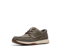 Clarks Chaussures Bateau Sailview à Lacets pour Homme, Nubuck Taupe, 12