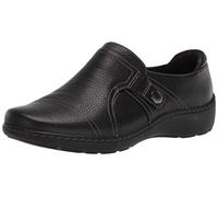 Clarks - Chaussures Cora Poppy pour Femmes, 38 EU Large, Black Tumbled