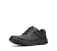 Clarks - Chaussures de Marche Bradley pour Hommes, 41 EU Large, Black Tumbled Leather